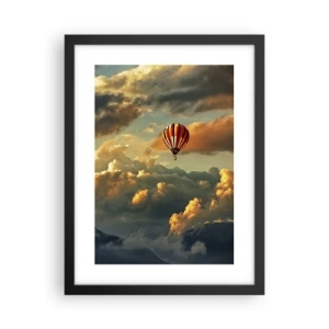 Poster in black frame - I Like Flying - 30x40 cm