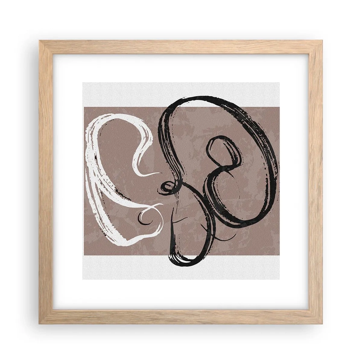 Poster in light oak frame - Composition -In Search of Completeness - 30x30 cm