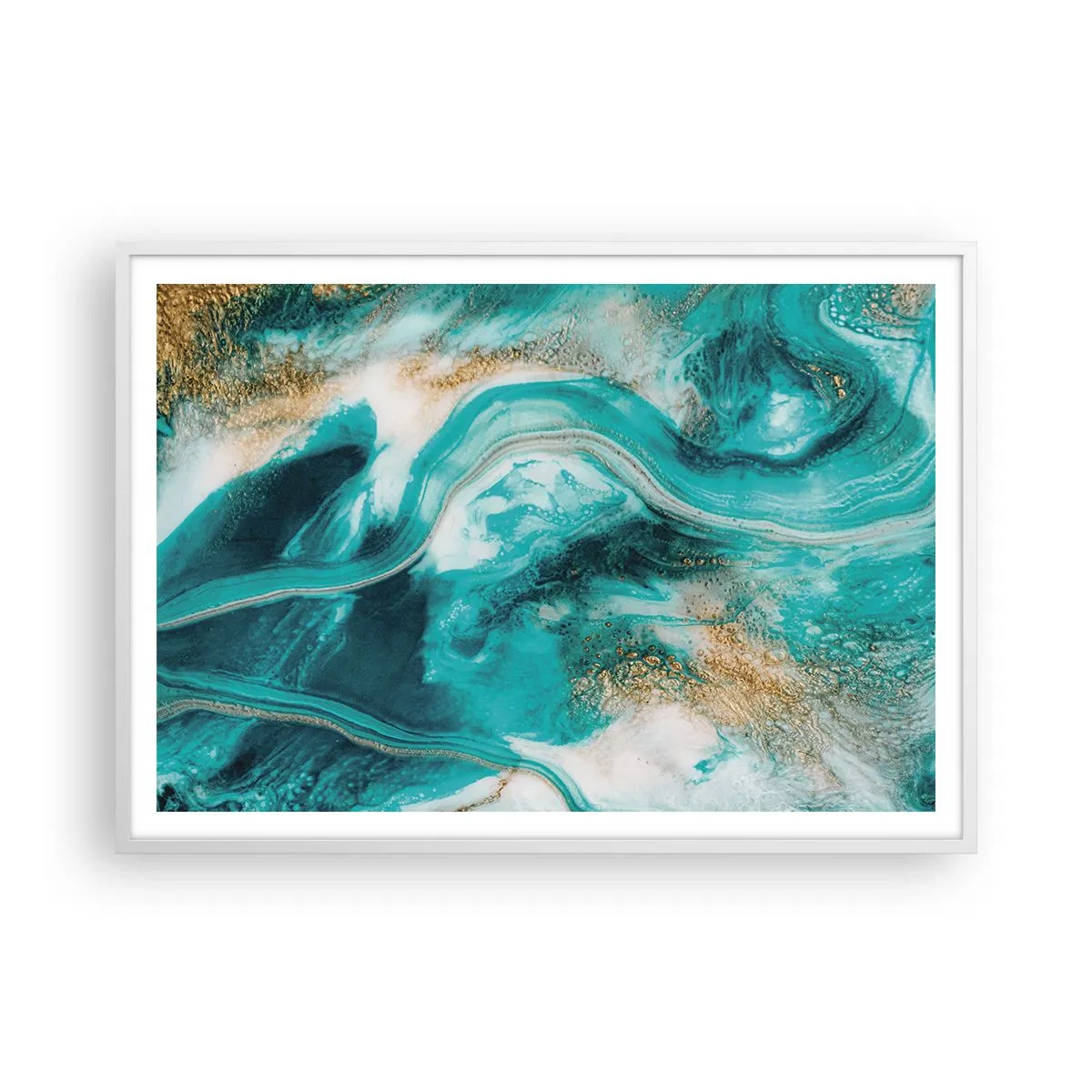 Poster in white frmae - River of Gold - 100x70 cm