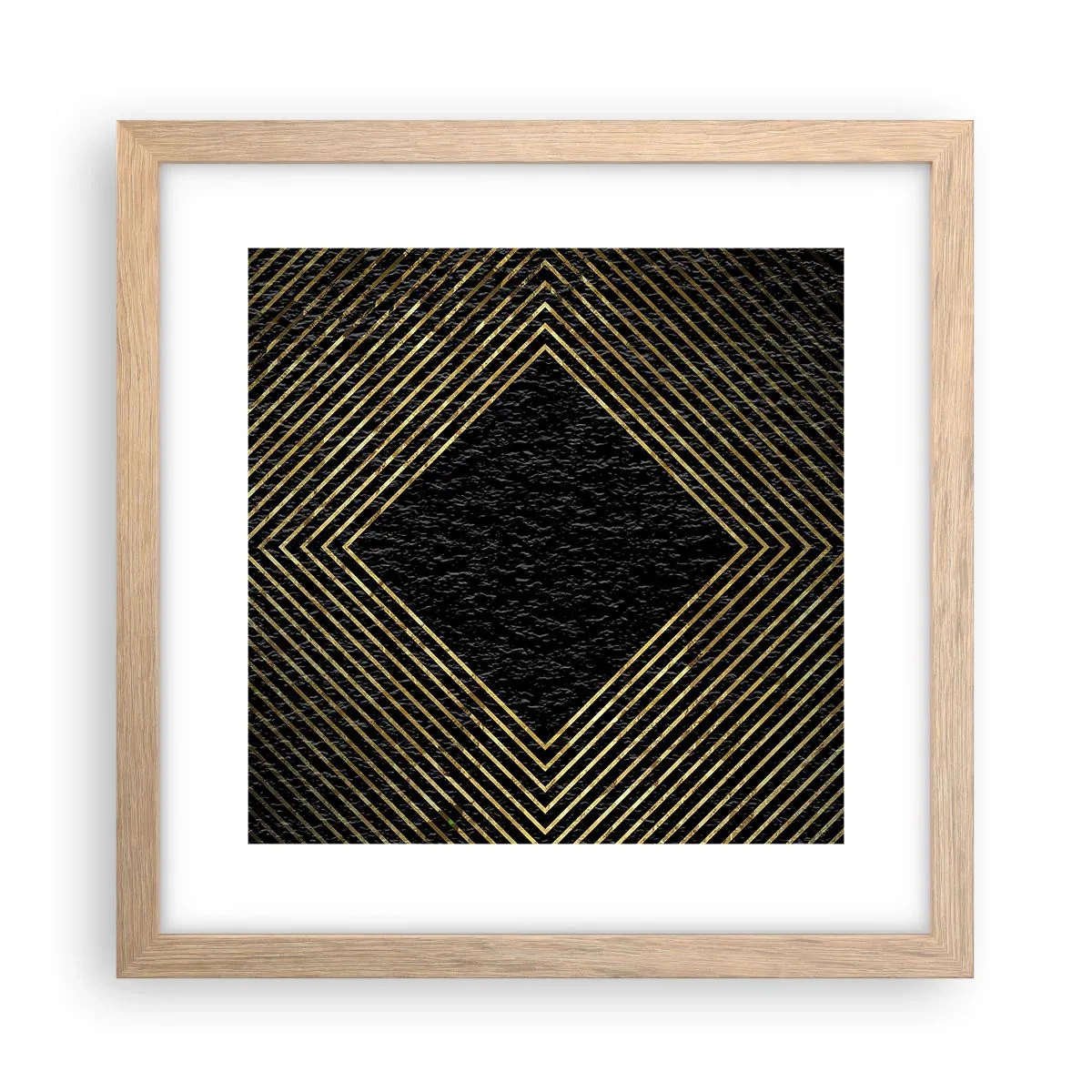Poster in light oak frame - Geometry Glamour Style - 30x30 cm