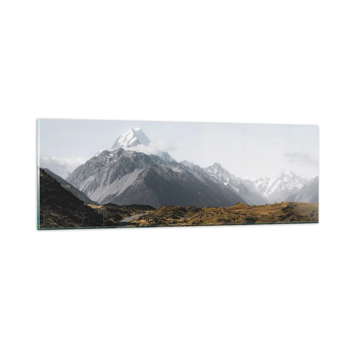 Glass picture - Road to the Heart of the Mountains - 90x30 cm