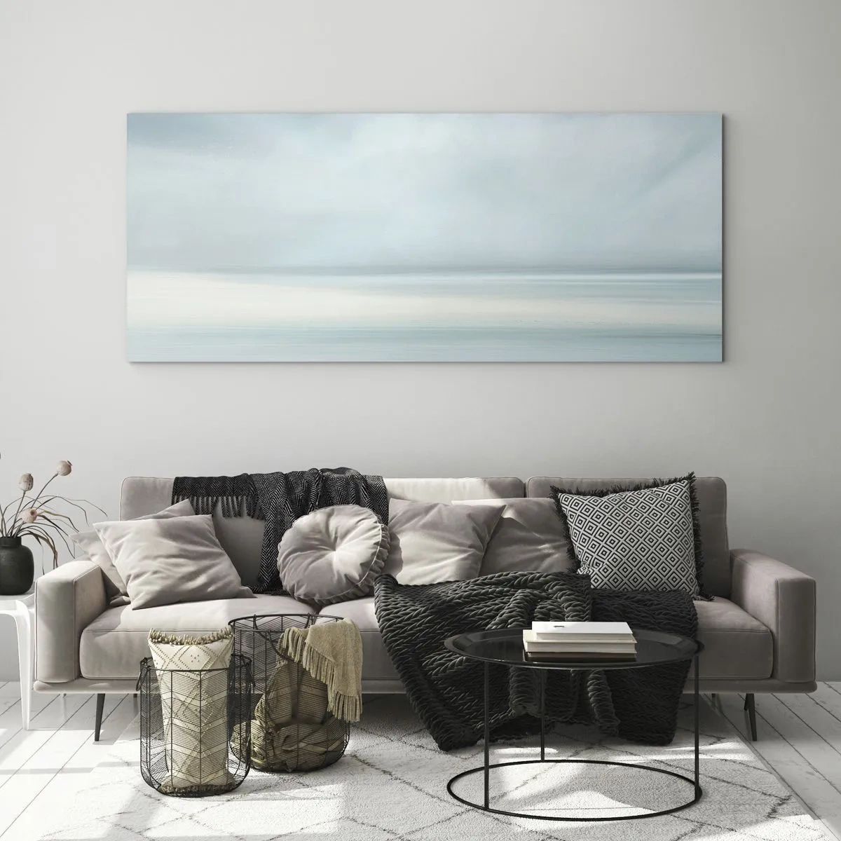 Glass picture - Calm up to the Horizon - 100x40 cm
