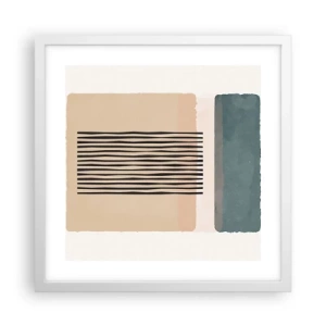 Poster in white frmae - All in Order - 40x40 cm