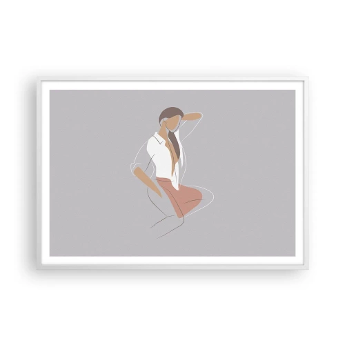Poster in white frmae - Outline of Charm - 100x70 cm