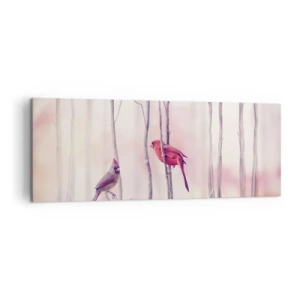 Canvas picture - Tale of a Pink Forest - 140x50 cm