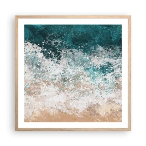 Poster in light oak frame - Sea Tales - 60x60 cm