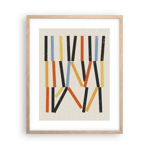 Poster in light oak frame - Horizontal Composition - 40x50 cm