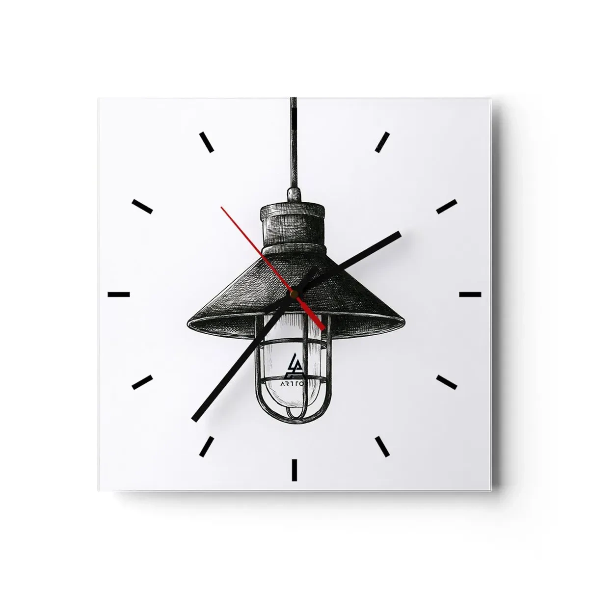 Wall clock - Clock on glass - Like In the Old Days… - 30x30 cm