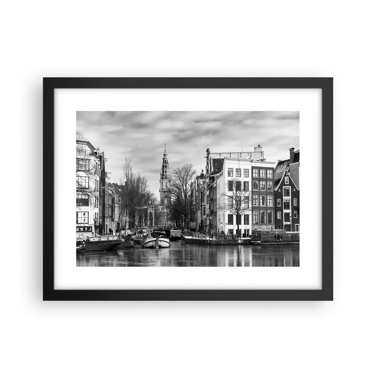 Poster in black frame - Amsterdam Atmosphere - 40x30 cm