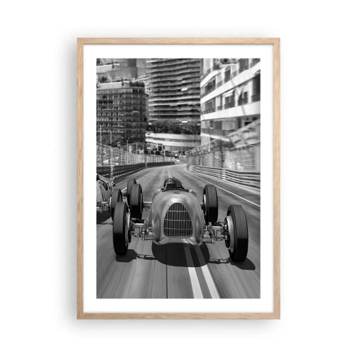 Poster in light oak frame - Long Time Ago in Monte Carlo - 50x70 cm
