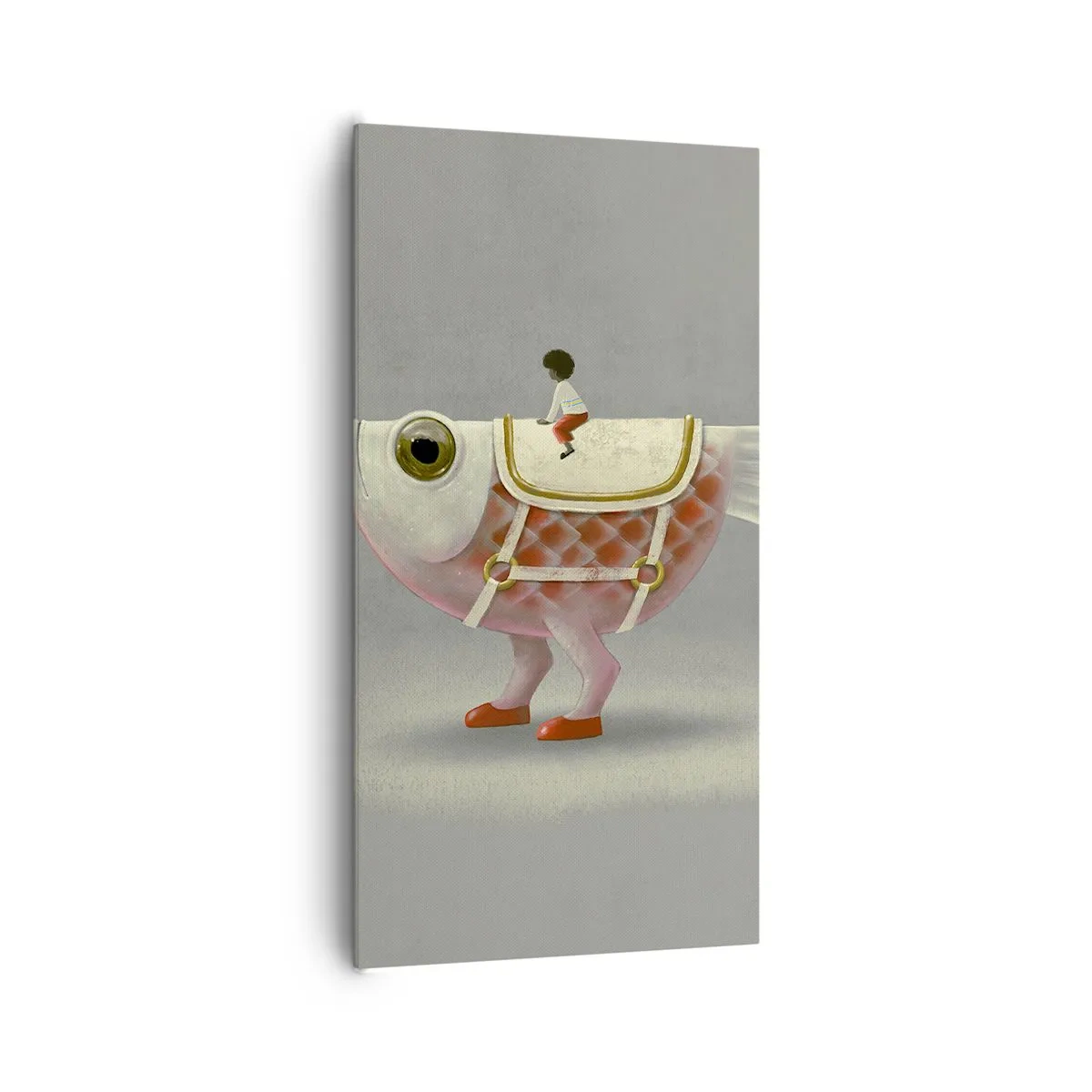 Canvas picture - Fish Jockey - 65x120 cm