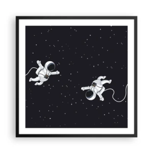 Poster in black frame - Space Dance - 60x60 cm