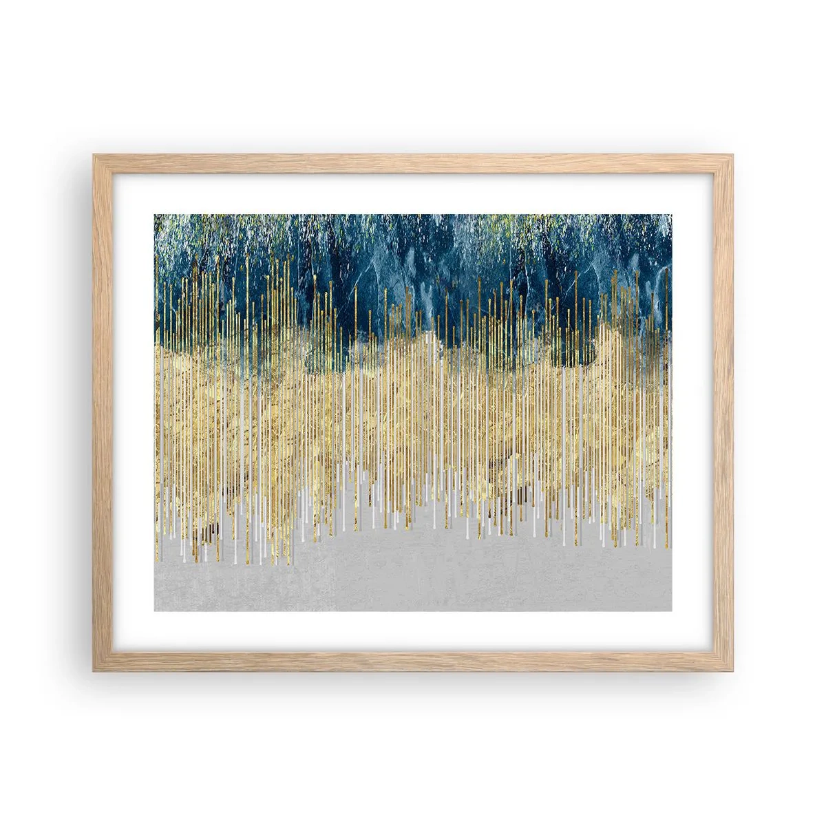 Poster in light oak frame - Glided Border - 50x40 cm