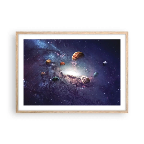 Poster in light oak frame - Solar-Dancing System - 70x50 cm