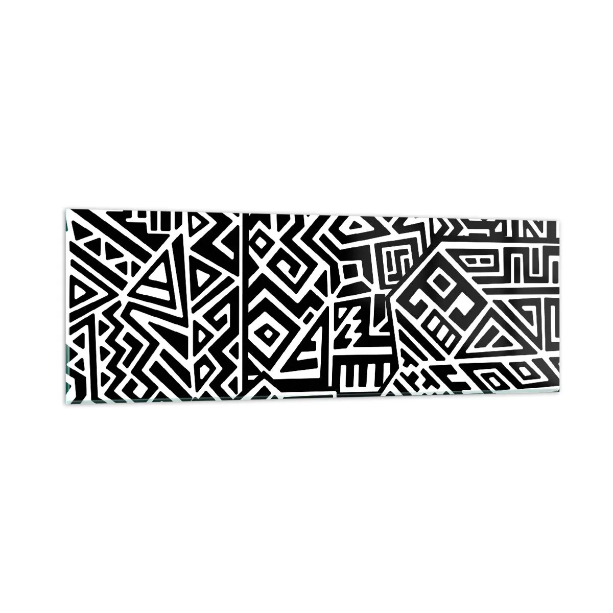 Glass picture - Precolumbian Composition - 90x30 cm