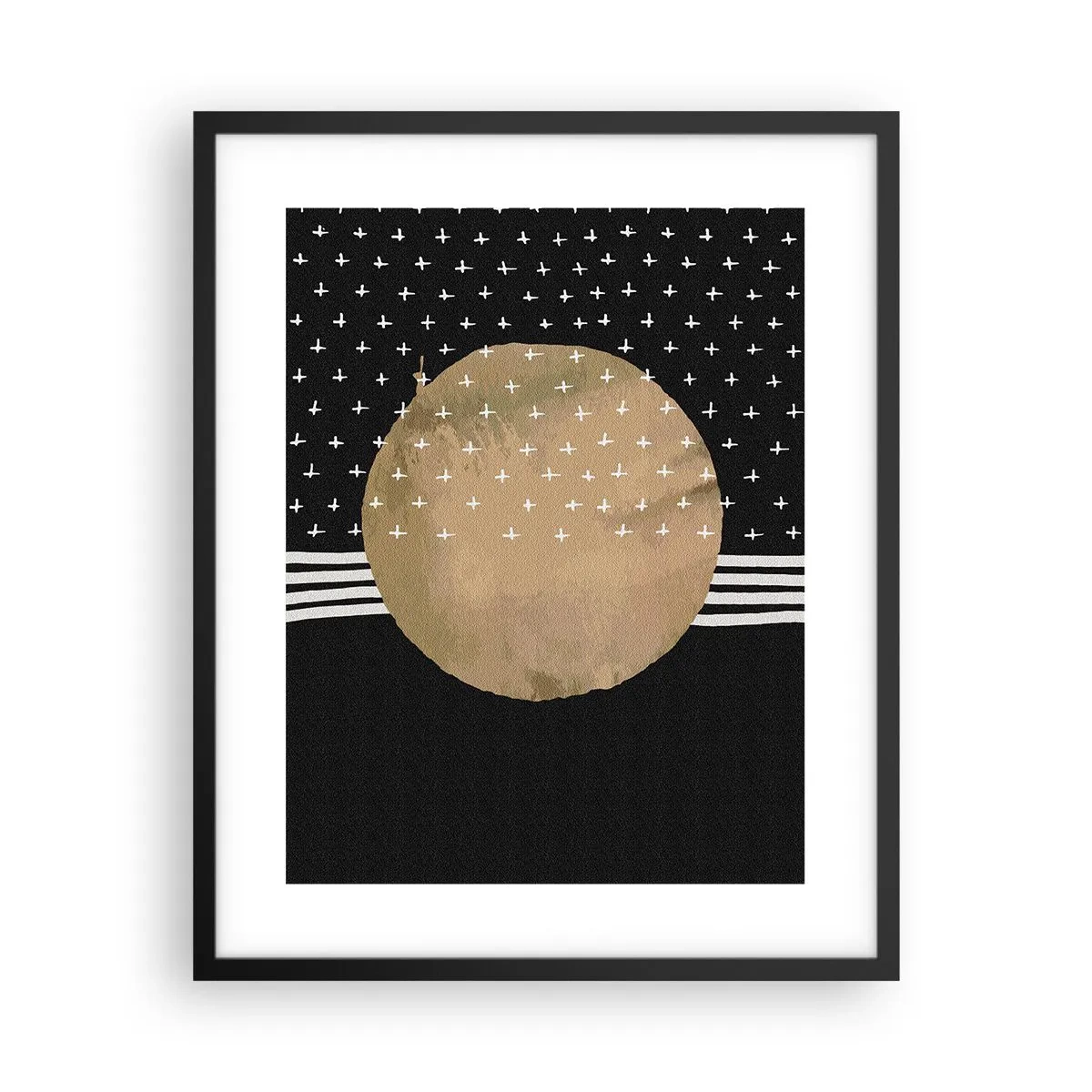 Poster in black frame - Composition: Flag of Galaxy - 40x50 cm