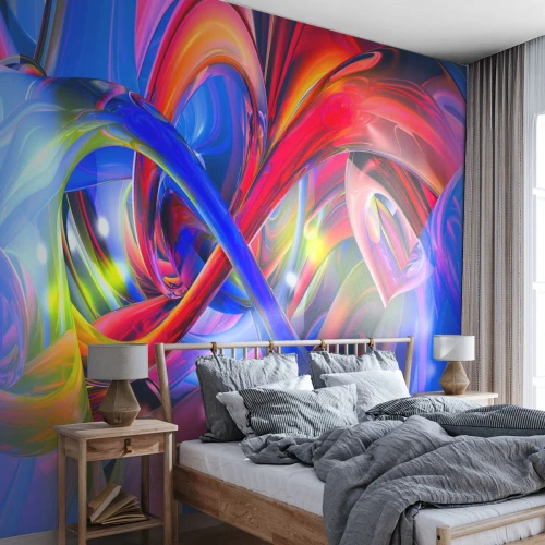 Photo Wallpaper Premium Canvas - Dance of Colours - Abstraction, 3D, Graphics - 100x70 cm