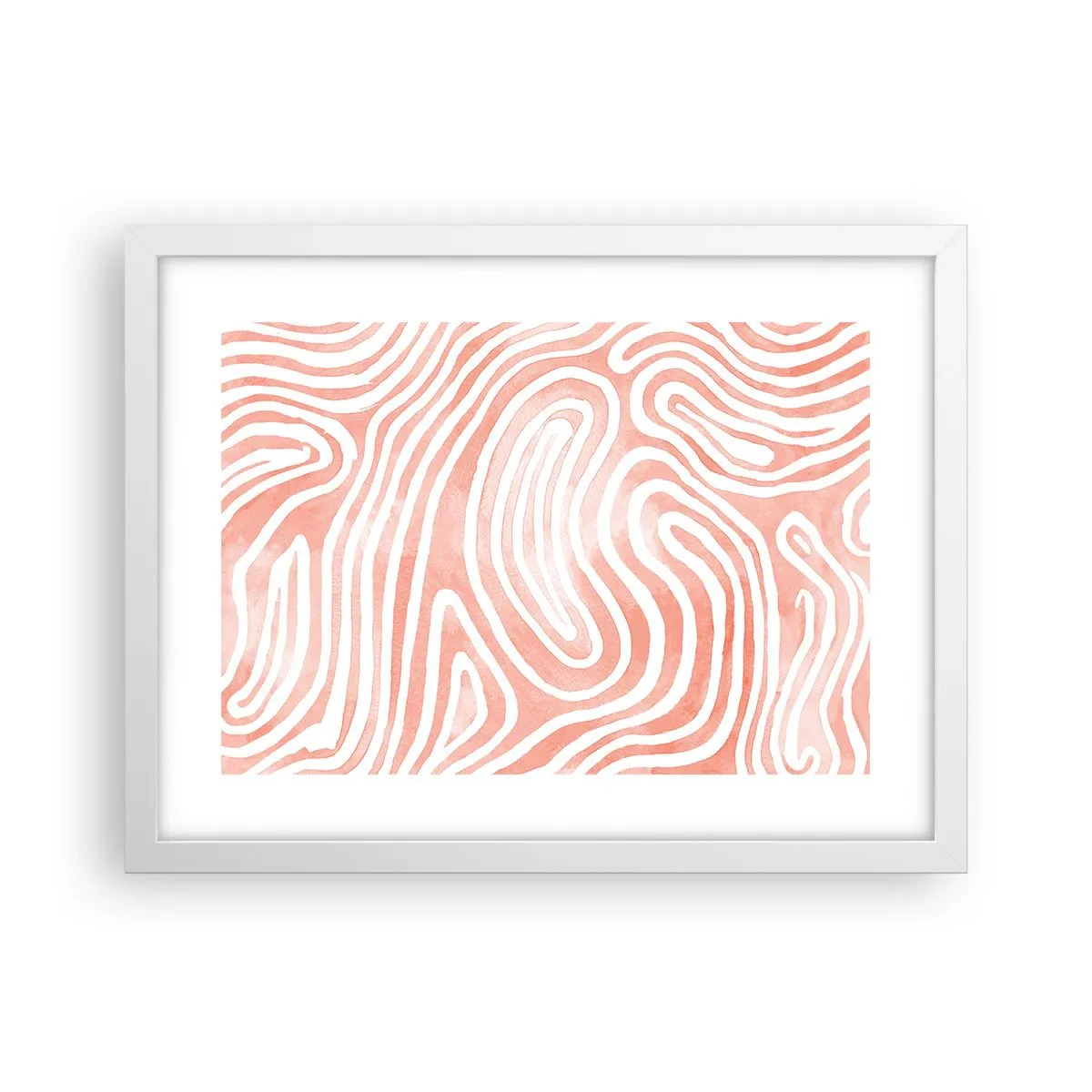 Poster in white frmae - In a Coral Maze - 40x30 cm