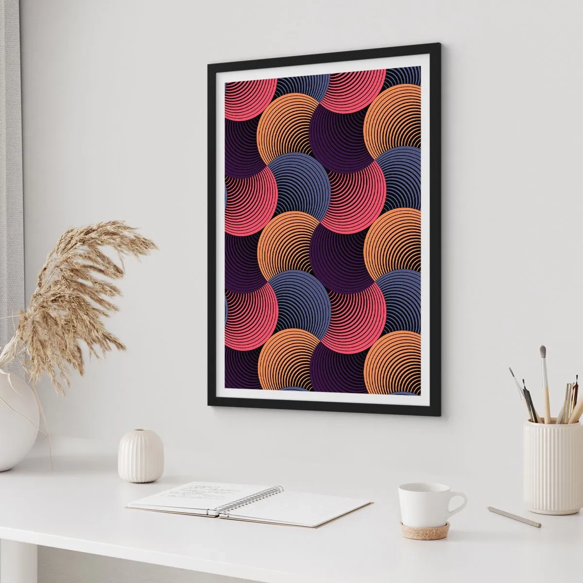 Poster in black frame - In a Circular Rhythm - 70x100 cm