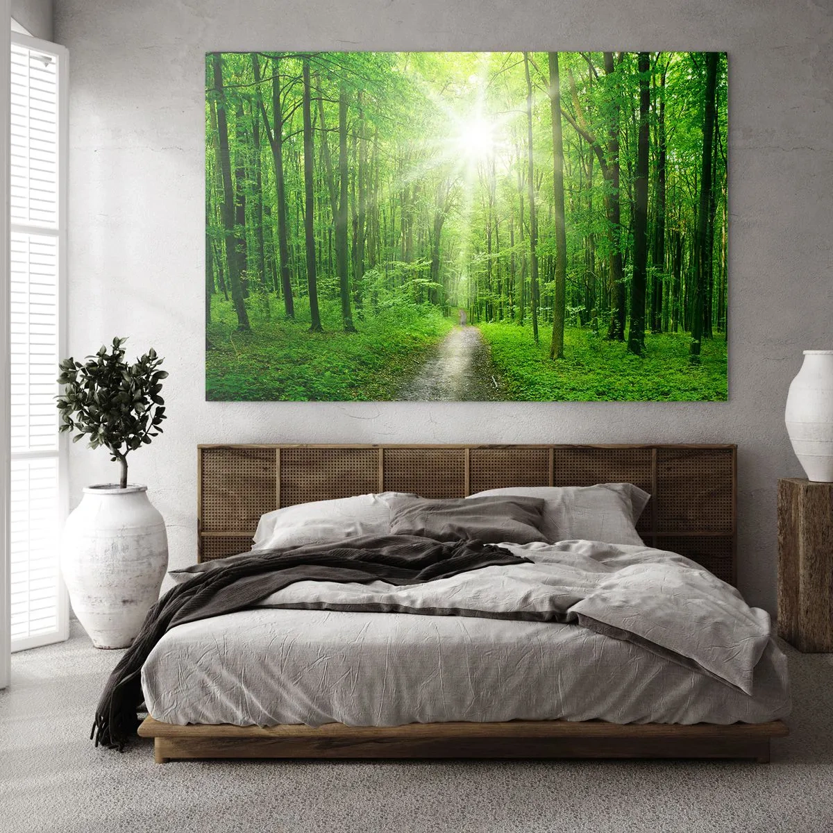 Glass picture - Green Cathedral - 100x70 cm