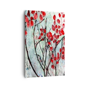 Canvas picture - Tree in Scarlet - 80x120 cm