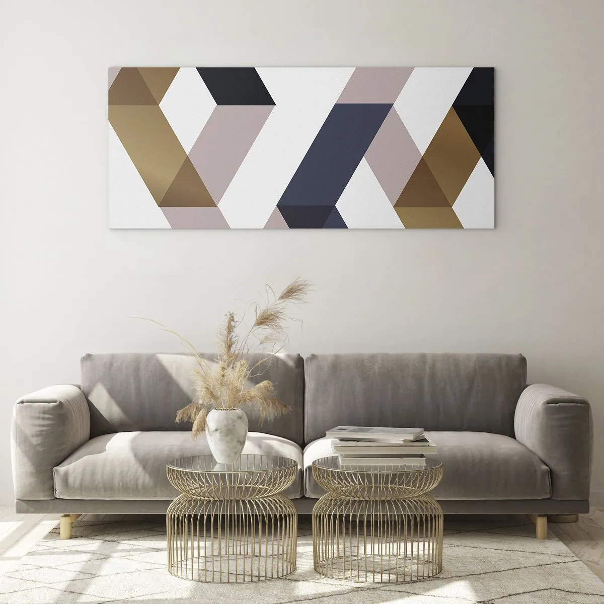Glass picture - Planes and Angles - 90x30 cm