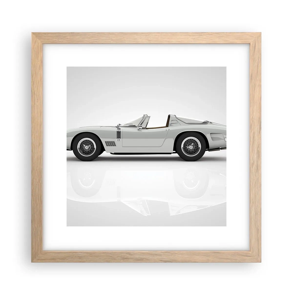 Poster in light oak frame - Promise of Fun - 30x30 cm