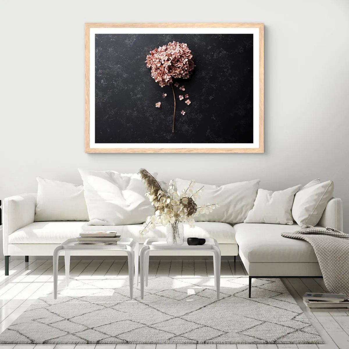 Poster in light oak frame - Trully Romantic Sign - 70x50 cm