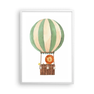 Poster in white frmae - Leon's Adventures - 50x70 cm