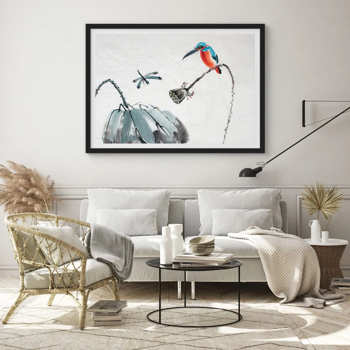 Poster in black frame - Life of a Meadow - 100x70 cm