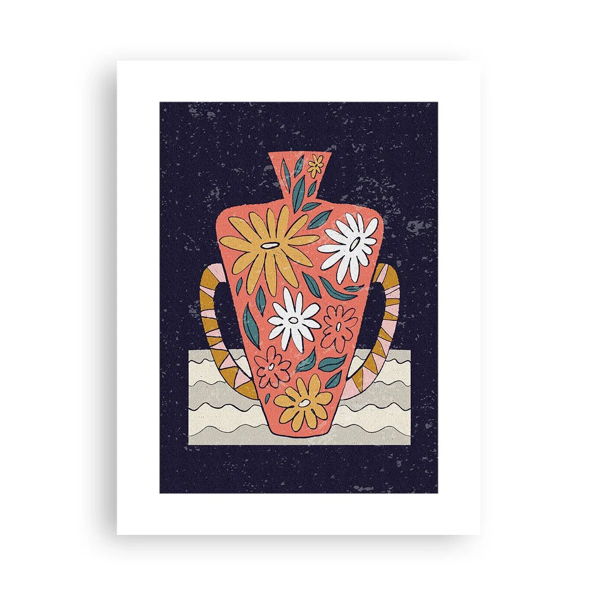 Poster - Painted Vase - 30x40 cm