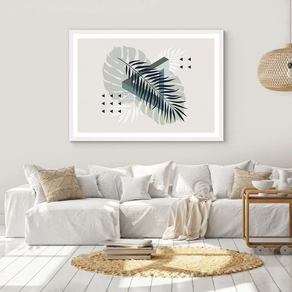 Poster in white frmae - Nature and Geometry - Two Orders? - 70x50 cm