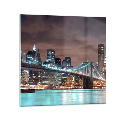 Glass picture - Big City Lights - 40x40 cm