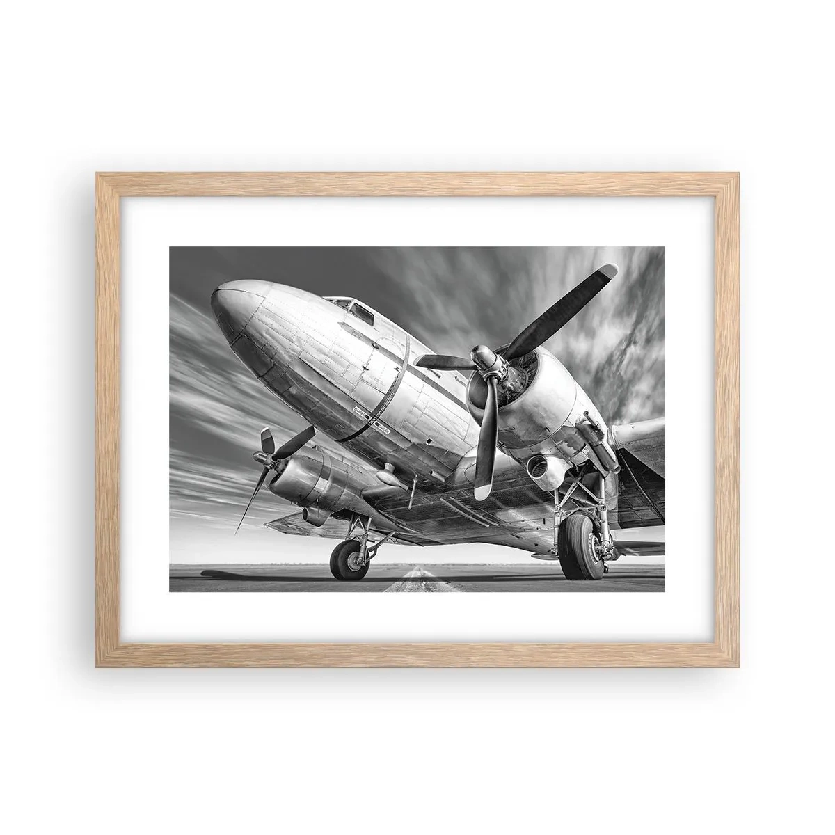 Poster in light oak frame - Always Ready to Fly - 40x30 cm