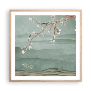 Poster in light oak frame - Spring, It Is You - 60x60 cm