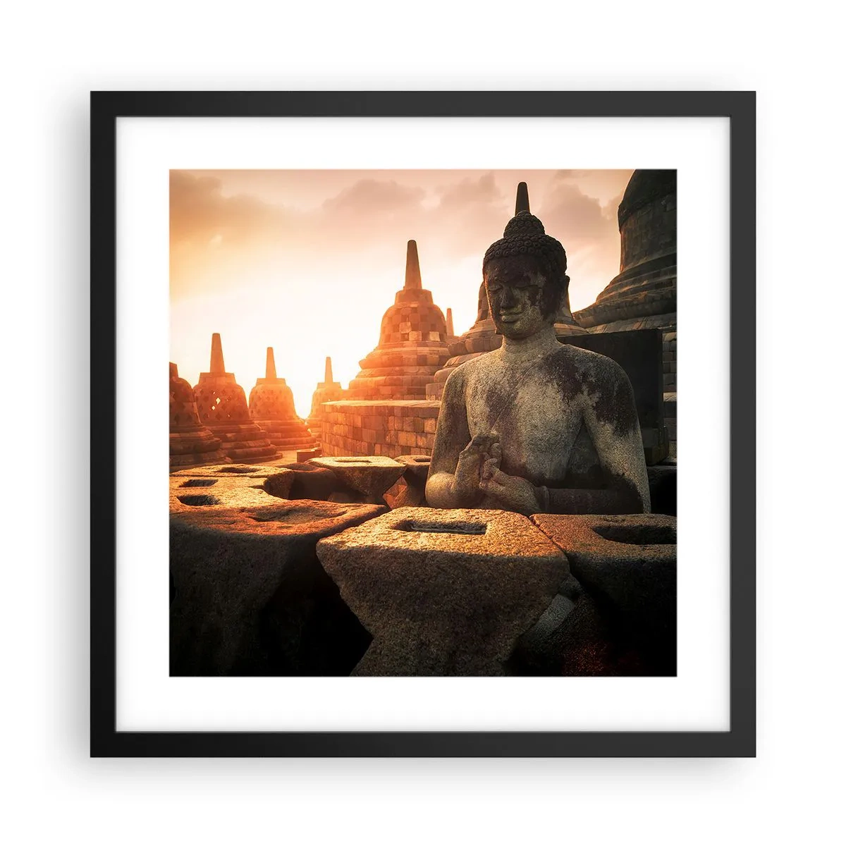 Poster in black frame - Weather of Great Wisdom - 40x40 cm