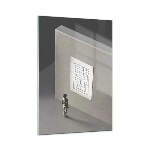 Glass picture - But Where Am I? - 50x70 cm