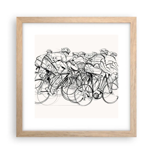 Poster in light oak frame - Together as a Team - 30x30 cm