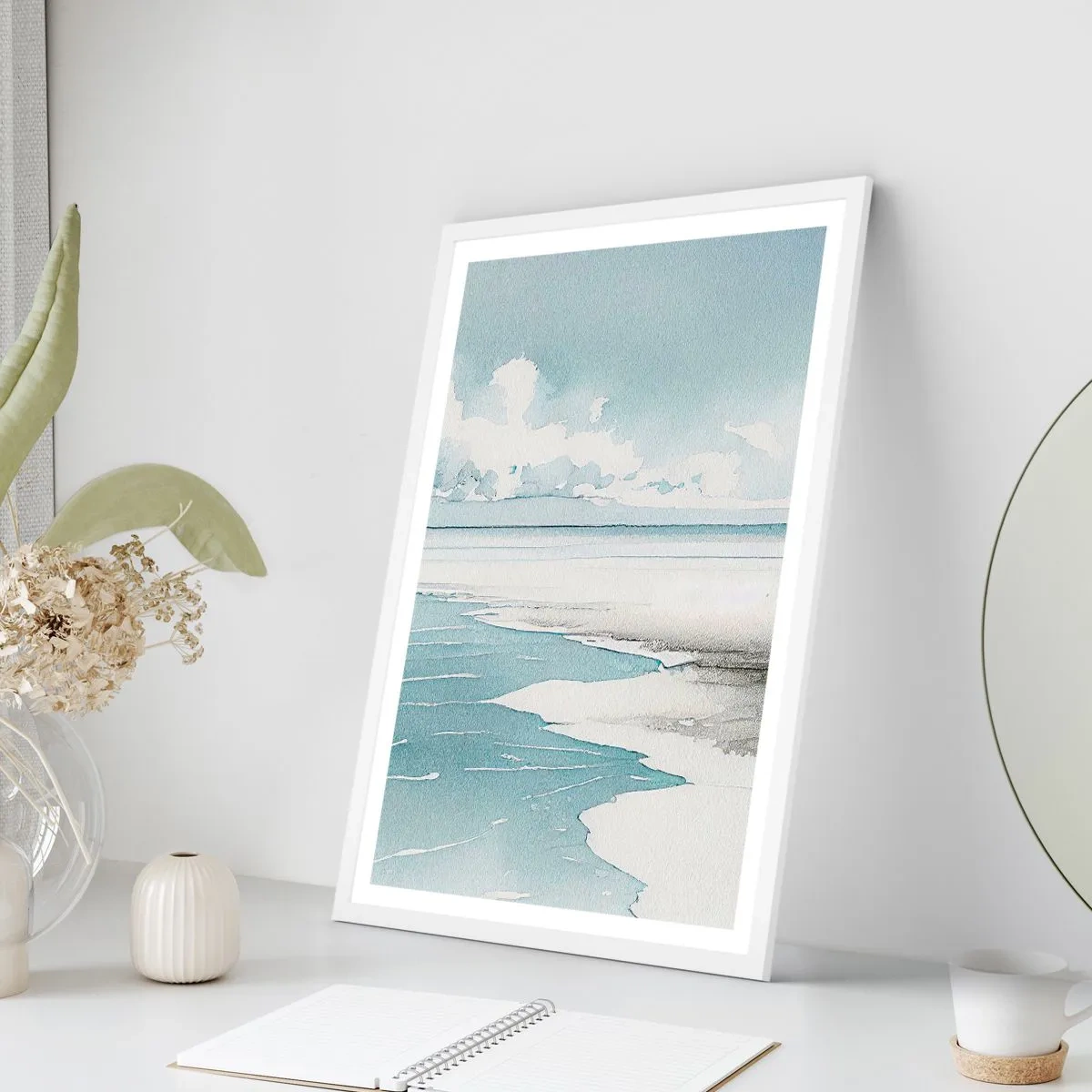 Poster in white frmae - Gentle Tide - 50x70 cm