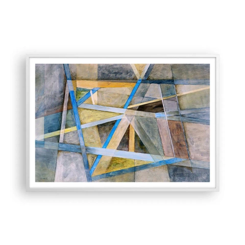 Poster in white frmae - Straight Or Slanted? - 100x70 cm