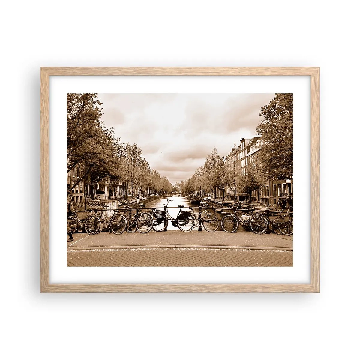 Poster in light oak frame - Dutch Atmosphere - 50x40 cm