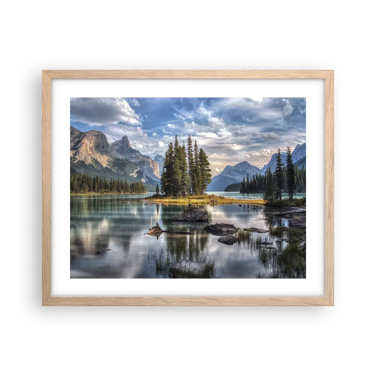Poster in light oak frame - By Big and Clear Waters - 50x40 cm