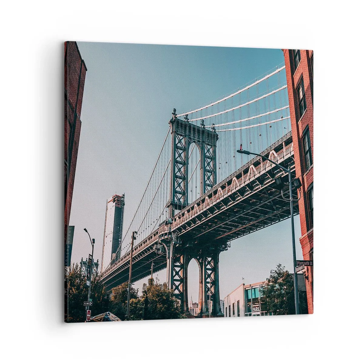 Canvas picture - Over the City Waves - 50x50 cm