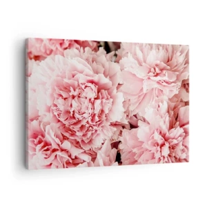 Canvas picture - Subtle pink peonies in a delicate setting - 70x50cm - Pink Dreams - Modern wall decoration for the living room and bedroom ARTTOR