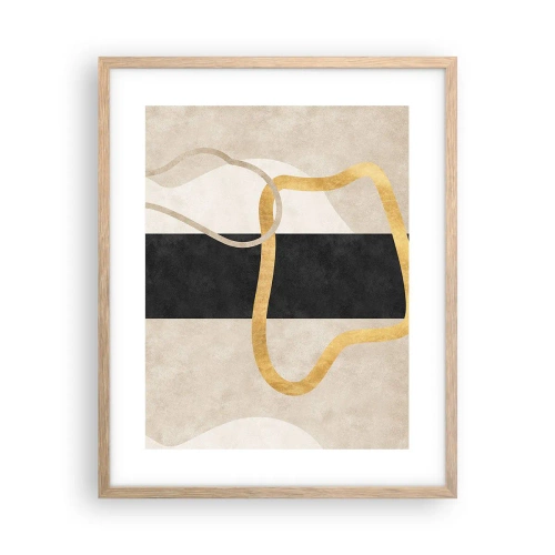 Poster in light oak frame - Shapes in Loops - 40x50 cm