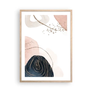 Poster in light oak frame - Everything Flows - 50x70 cm