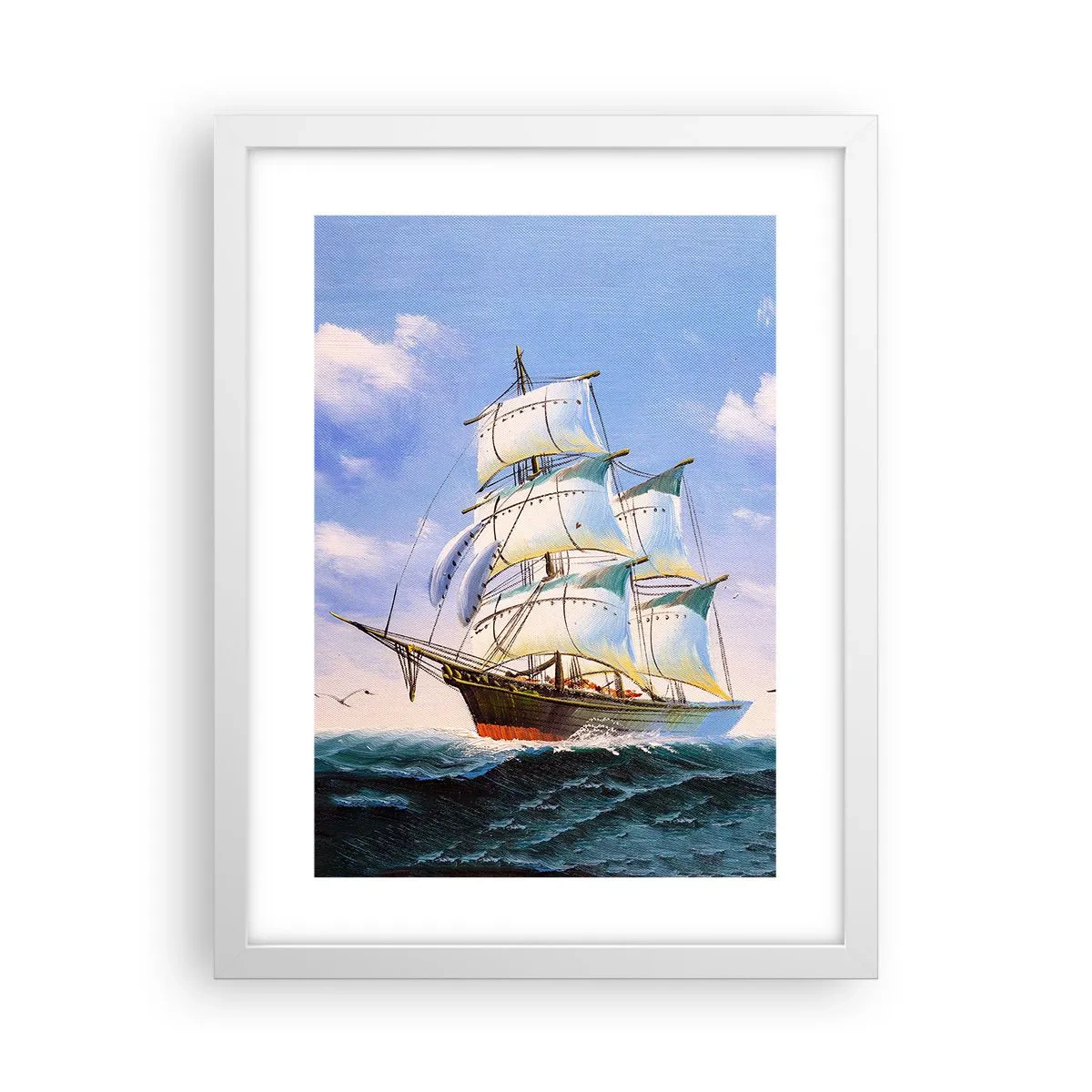 Poster in white frmae - Proudly with Wind - 30x40 cm