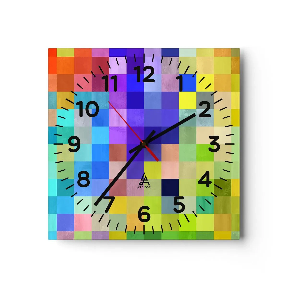 Wall clock - Clock on glass - Each Different, All Equal - 30x30 cm