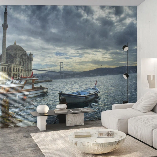 Photo Wallpaper Premium Sand - Between Worlds - City, Istanbul, Türkiye - 200x140 cm