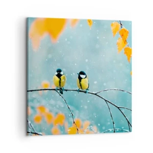 Canvas picture - Birdy Gossip - 60x60 cm